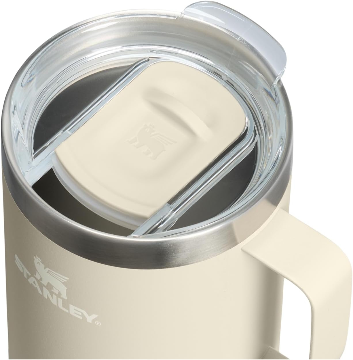 image:imageSTANLEY Everyday Camp Mug 12 oz Drink Through Lid Cup for Coffee Tea and Drinks Insulated Stainless Steel Coffee Mug BPAFree ChampagneToasted Almond