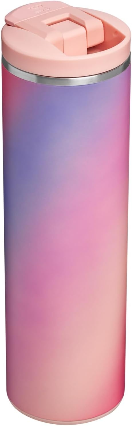 image:imageSTANLEY Transit FlipTop Mug Leakproof Coffee Travel Cup Vacuum Insulated Stainless Steel Stays Hot or Cold for Hours BPAFree 16 oz Sunset Spiral