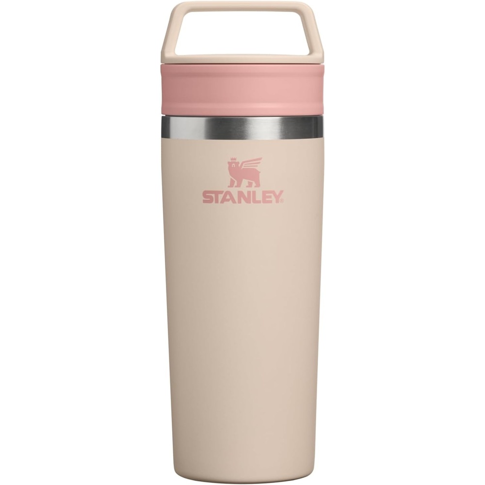 image:imageSTANLEY Cafe To Go Travel Mug 16 oz Leakproof TwoPart Drink Through Lid Tumbler Cup for Coffee Tea and Drinks Insulated Stainless Steel Coffee Mug BPAFree Champagne