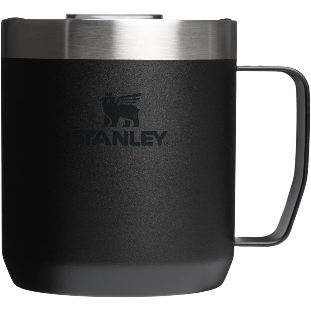 image:imageSTANLEY Everyday Camp Mug 12 oz Drink Through Lid Cup for Coffee Tea and Drinks Insulated Stainless Steel Coffee Mug BPAFree ChampagneBlack 20