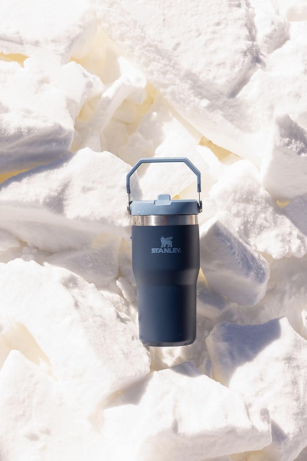 image:imageSTANLEY IceFlow 20 Flip Straw Tumbler 30 oz Pacific Hypergrip Easy Carry Handle Twist On Lid and Flip Up Straw Leak Resistant Water Bottle Insulated Stainless Steel BPAFreeAsh 20