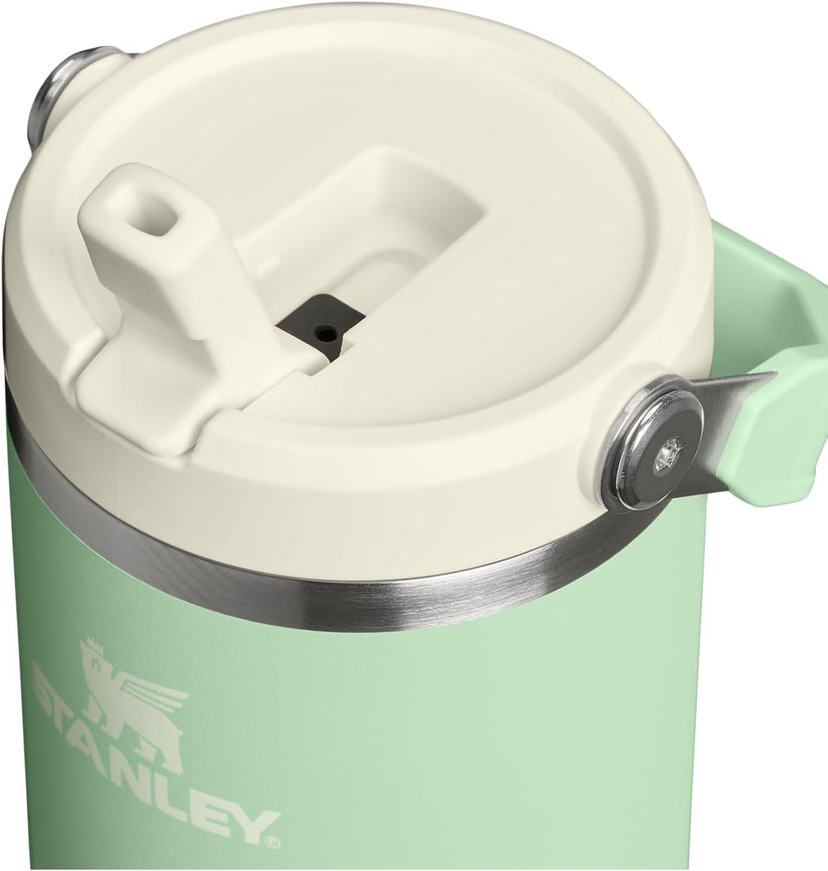 image:imageSTANLEY IceFlow 20 Flip Straw Tumbler 30 oz Pacific Hypergrip Easy Carry Handle Twist On Lid and Flip Up Straw Leak Resistant Water Bottle Insulated Stainless Steel BPAFreePistachio