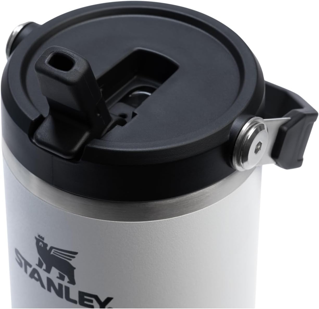 image:imageSTANLEY IceFlow 20 Flip Straw Tumbler 30 oz Pacific Hypergrip Easy Carry Handle Twist On Lid and Flip Up Straw Leak Resistant Water Bottle Insulated Stainless Steel BPAFreeChalk