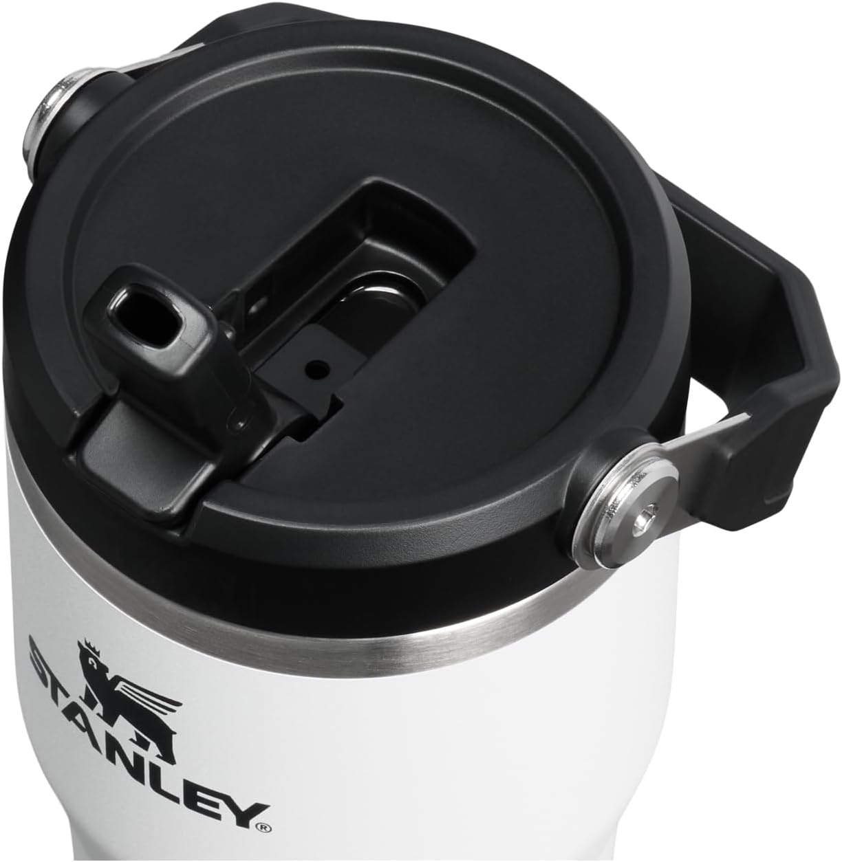 image:imageSTANLEY IceFlow 20 Flip Straw Tumbler 30 oz Pacific Hypergrip Easy Carry Handle Twist On Lid and Flip Up Straw Leak Resistant Water Bottle Insulated Stainless Steel BPAFreeChalk