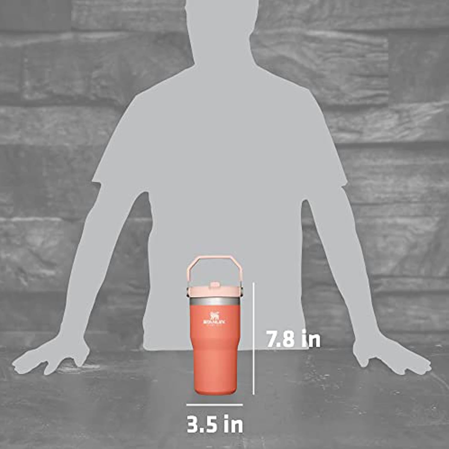 image:imageSTANLEY IceFlow 20 Flip Straw Tumbler 30 oz Pacific Hypergrip Easy Carry Handle Twist On Lid and Flip Up Straw Leak Resistant Water Bottle Insulated Stainless Steel BPAFreeGrapefruit