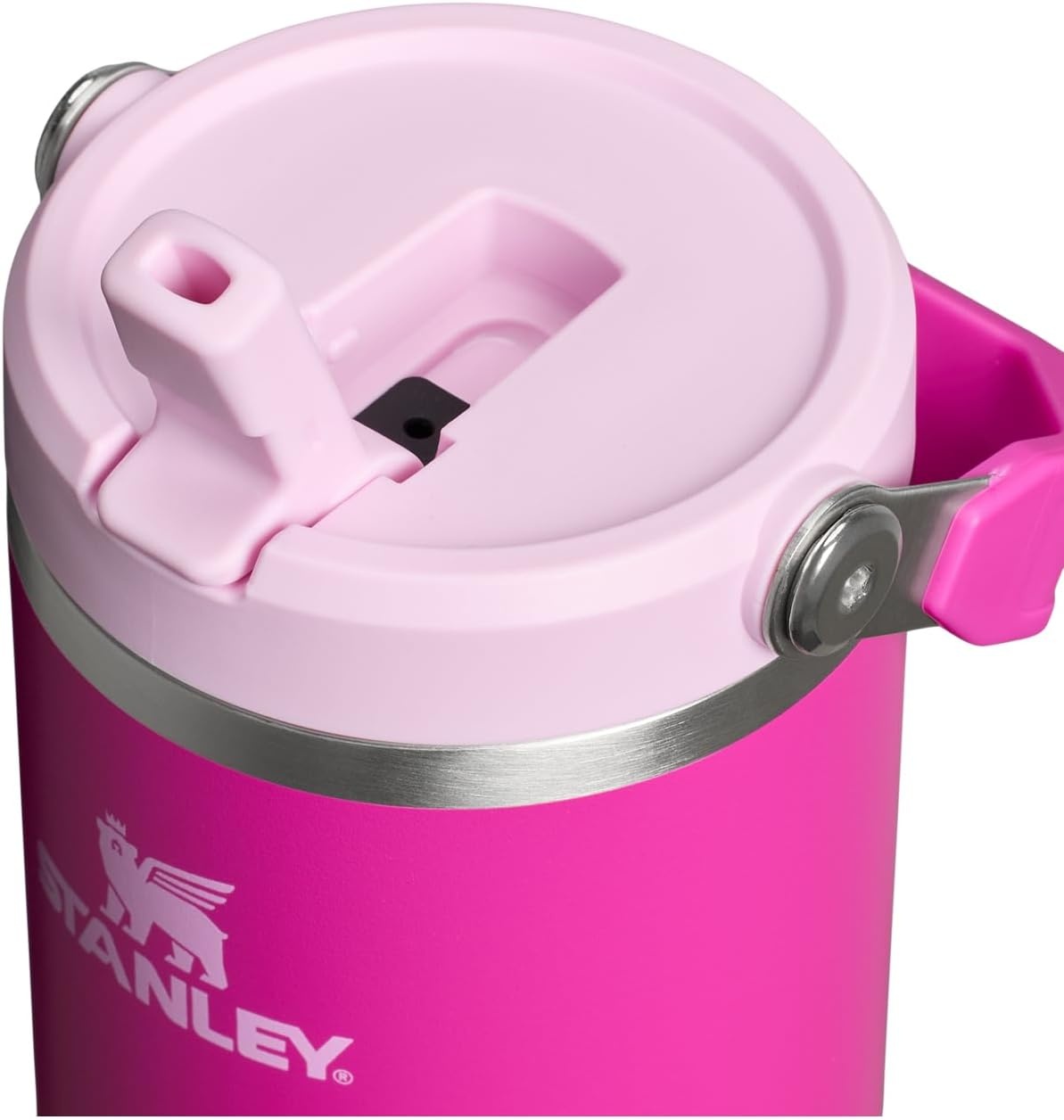 image:imageSTANLEY IceFlow 20 Flip Straw Tumbler 30 oz Pacific Hypergrip Easy Carry Handle Twist On Lid and Flip Up Straw Leak Resistant Water Bottle Insulated Stainless Steel BPAFreeViolet Blossom