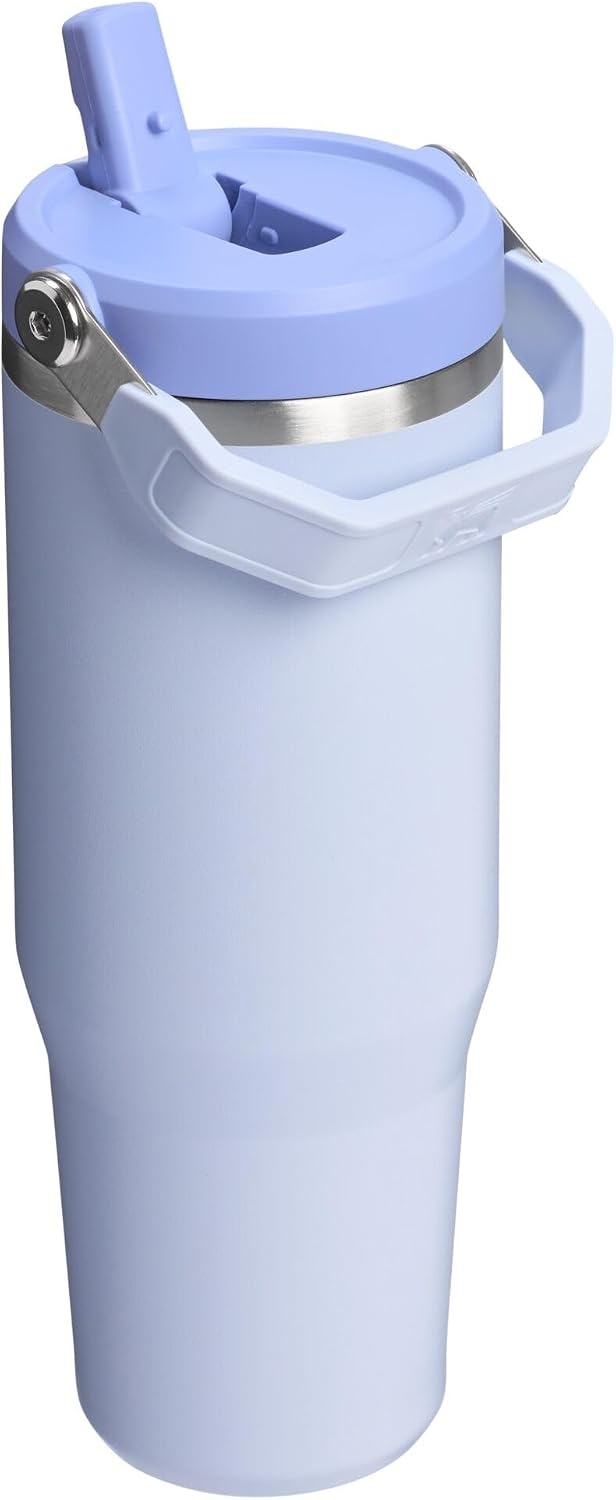 image:imageSTANLEY IceFlow 20 Flip Straw Tumbler 30 oz Pacific Hypergrip Easy Carry Handle Twist On Lid and Flip Up Straw Leak Resistant Water Bottle Insulated Stainless Steel BPAFreeDew Drop