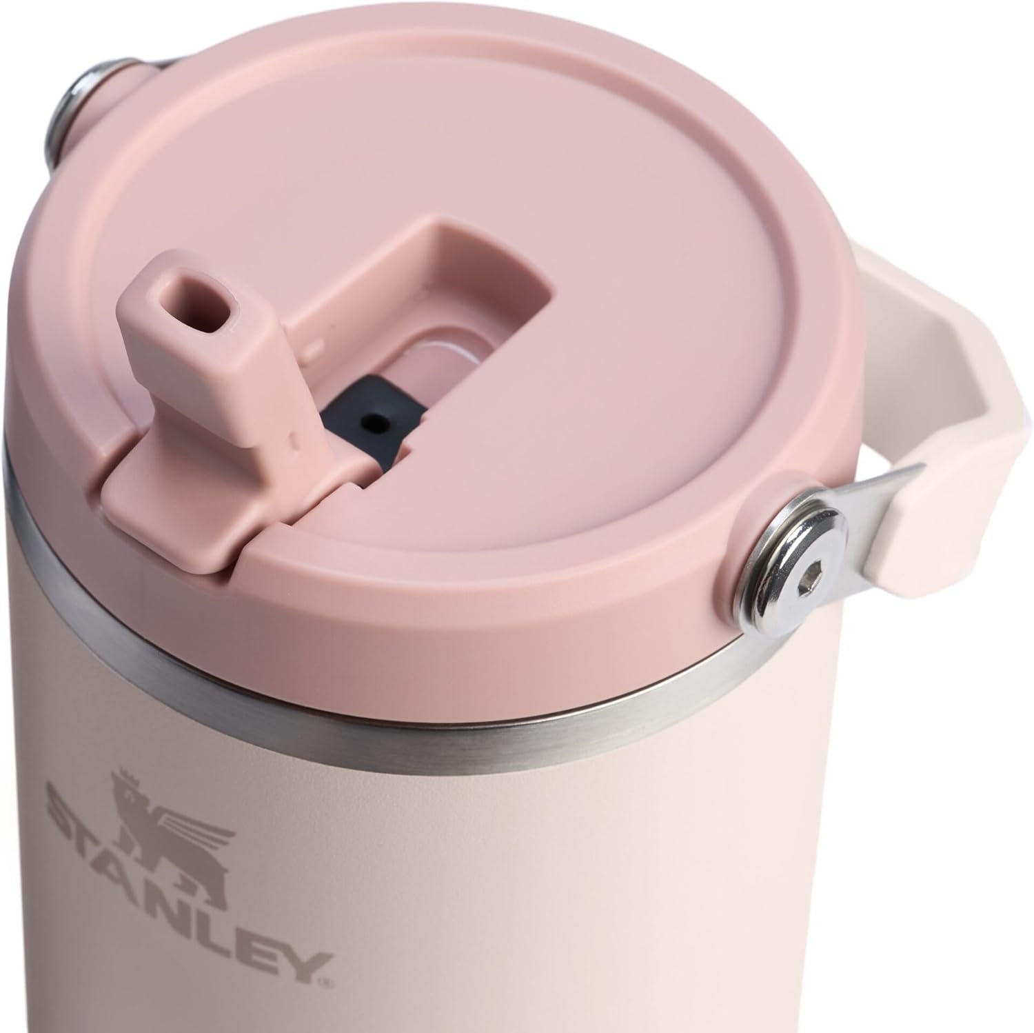 image:imageSTANLEY IceFlow 20 Flip Straw Tumbler 30 oz Pacific Hypergrip Easy Carry Handle Twist On Lid and Flip Up Straw Leak Resistant Water Bottle Insulated Stainless Steel BPAFreeRose Quartz 20