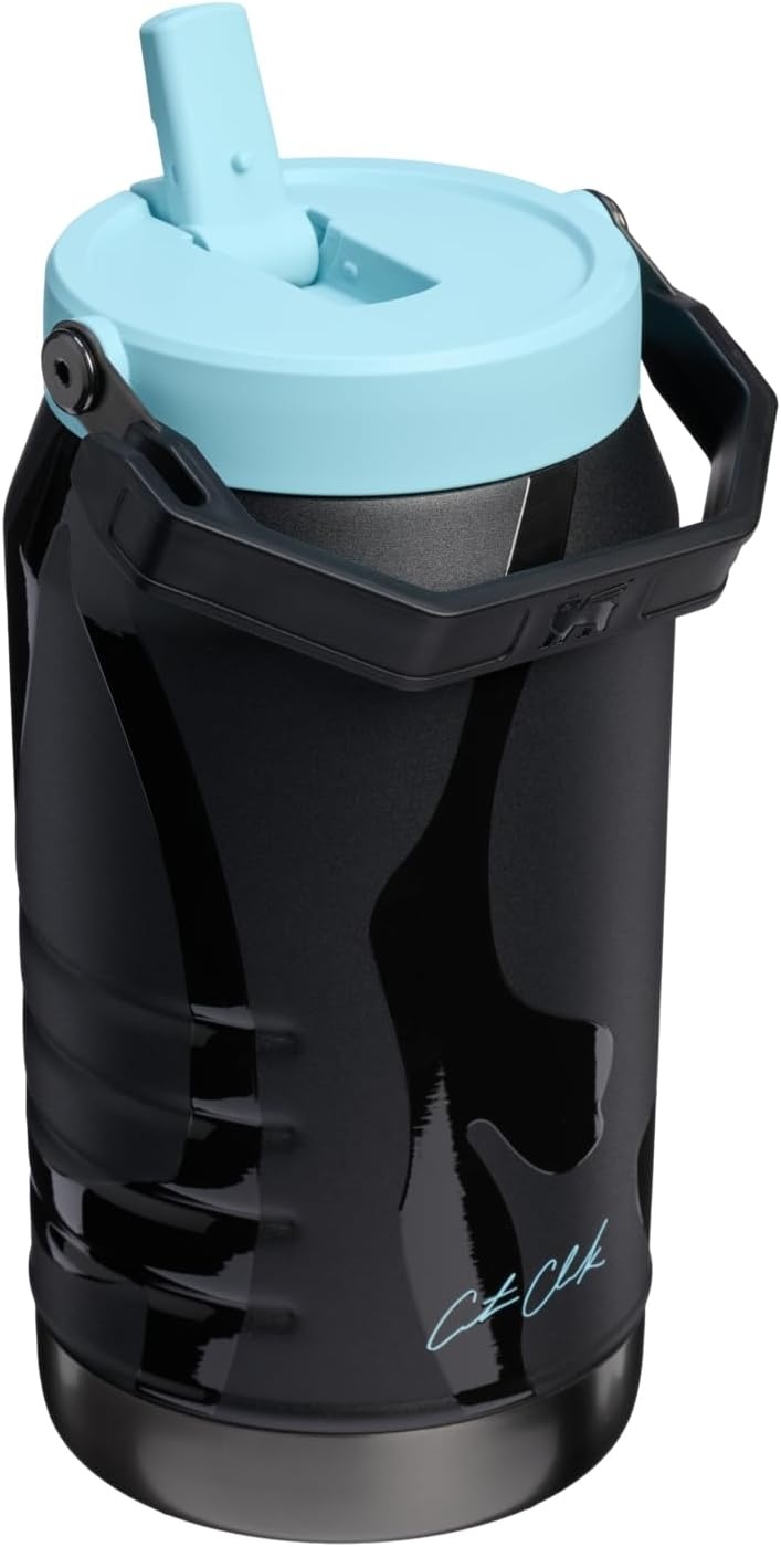 image:imageSTANLEY IceFlow 20 Flip Straw Tumbler 30 oz Pacific Hypergrip Easy Carry Handle Twist On Lid and Flip Up Straw Leak Resistant Water Bottle Insulated Stainless Steel BPAFreeCaitlin Clark Blacktop
