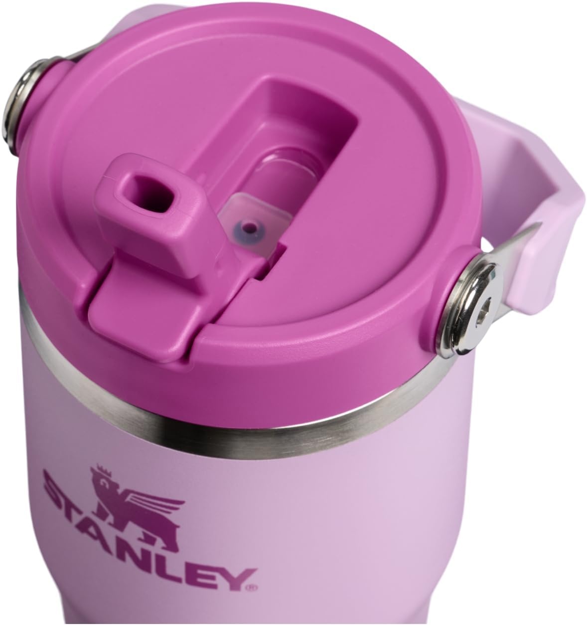 image:imageSTANLEY IceFlow 20 Flip Straw Tumbler 30 oz Pacific Hypergrip Easy Carry Handle Twist On Lid and Flip Up Straw Leak Resistant Water Bottle Insulated Stainless Steel BPAFreeSoft Orchid