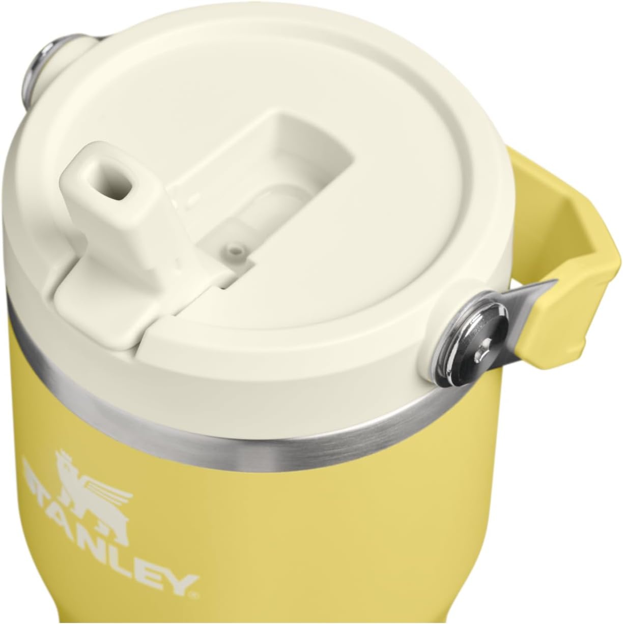 image:imageSTANLEY IceFlow 20 Flip Straw Tumbler 30 oz Pacific Hypergrip Easy Carry Handle Twist On Lid and Flip Up Straw Leak Resistant Water Bottle Insulated Stainless Steel BPAFreeDaffodil