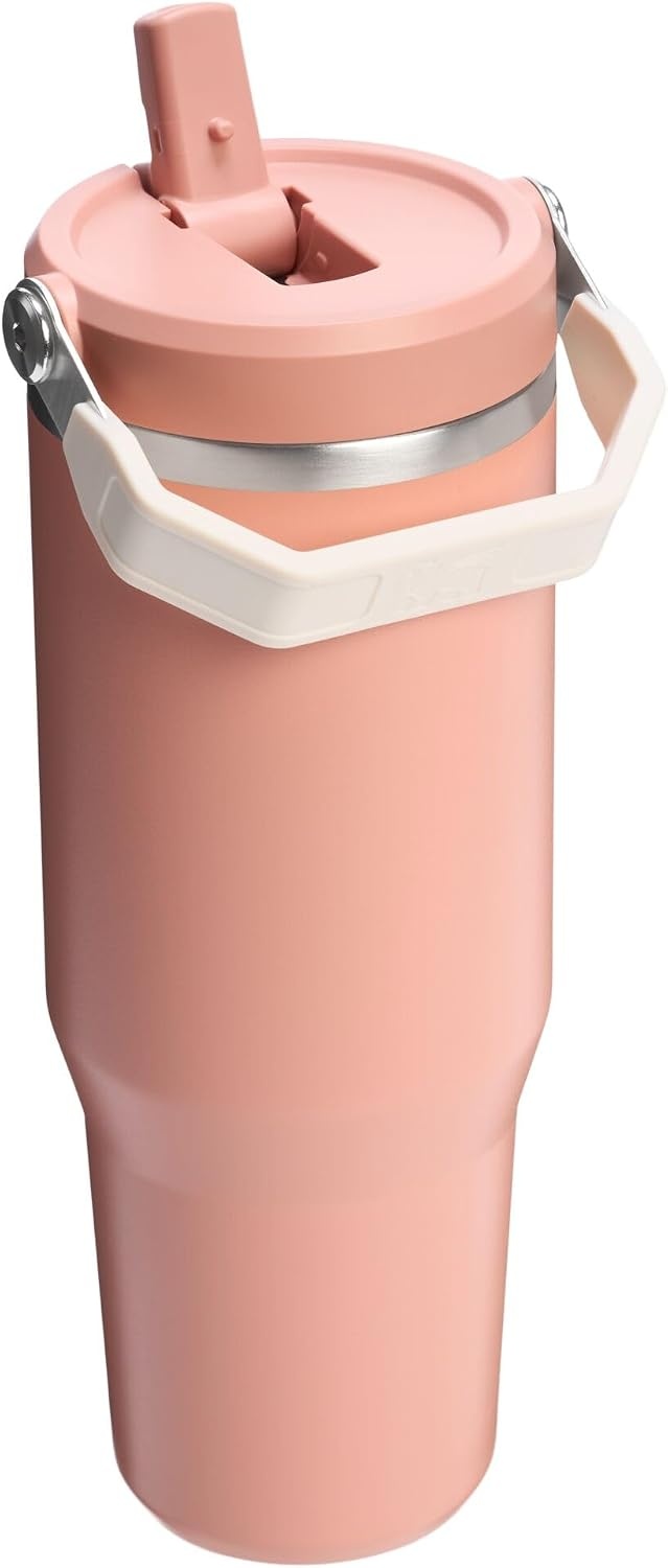 image:imageSTANLEY IceFlow 20 Flip Straw Tumbler 30 oz Pacific Hypergrip Easy Carry Handle Twist On Lid and Flip Up Straw Leak Resistant Water Bottle Insulated Stainless Steel BPAFreeSienna