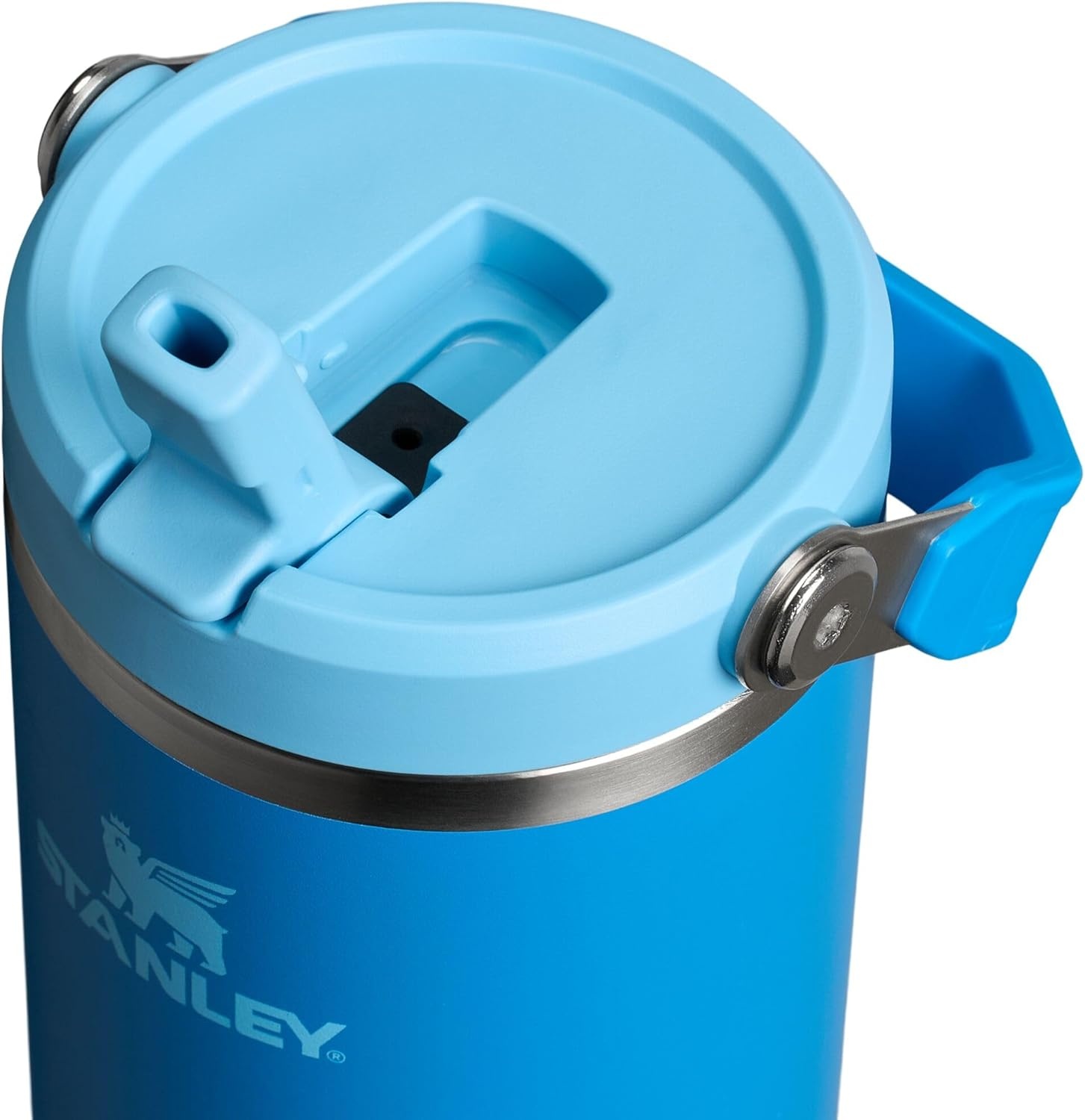 image:imageSTANLEY IceFlow 20 Flip Straw Tumbler 30 oz Pacific Hypergrip Easy Carry Handle Twist On Lid and Flip Up Straw Leak Resistant Water Bottle Insulated Stainless Steel BPAFreeAzure 20