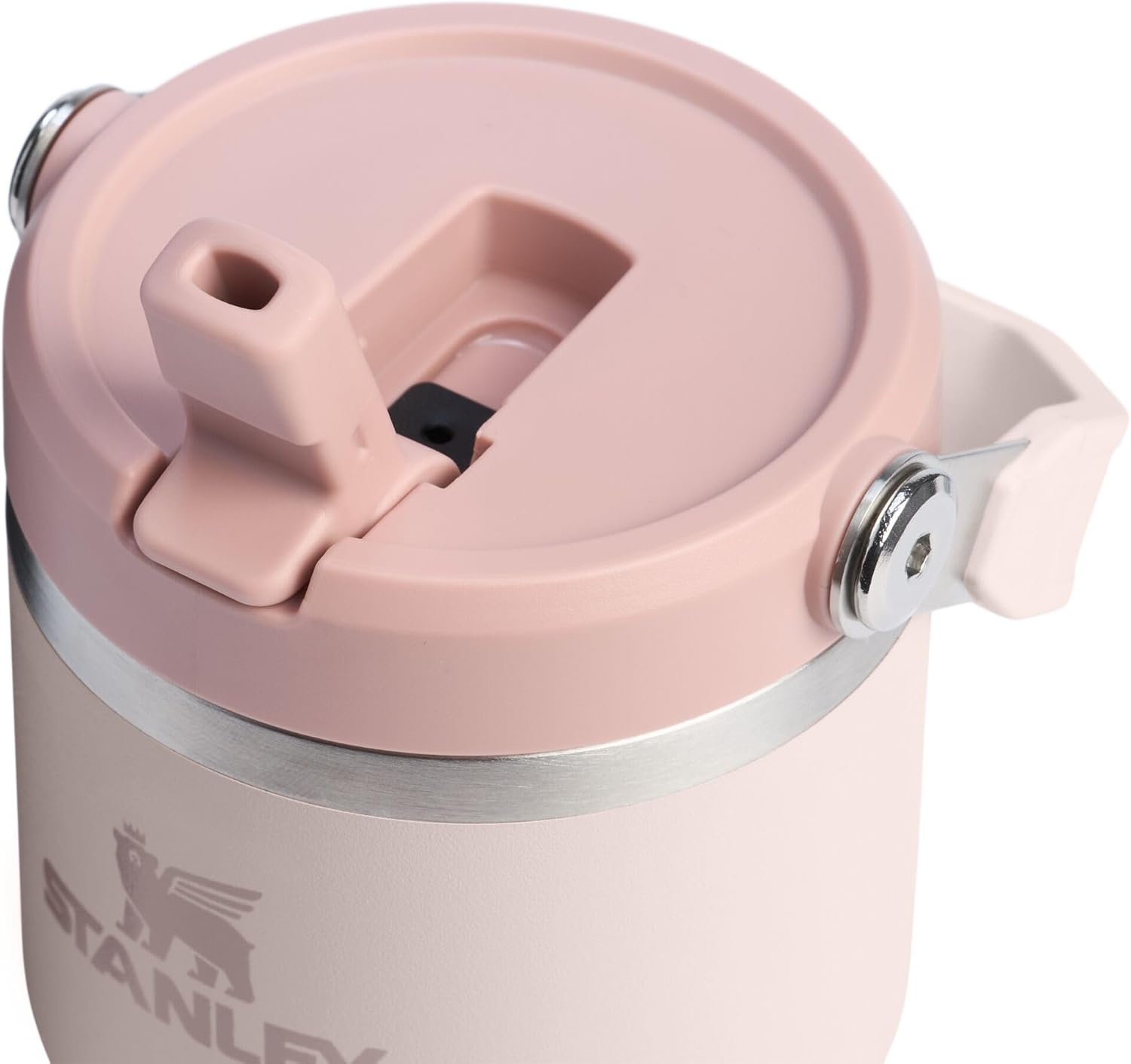 image:imageSTANLEY IceFlow 20 Flip Straw Tumbler 30 oz Pacific Hypergrip Easy Carry Handle Twist On Lid and Flip Up Straw Leak Resistant Water Bottle Insulated Stainless Steel BPAFreeRose Quartz 20
