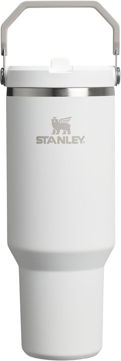 image:imageSTANLEY IceFlow 20 Flip Straw Tumbler 30 oz Pacific Hypergrip Easy Carry Handle Twist On Lid and Flip Up Straw Leak Resistant Water Bottle Insulated Stainless Steel BPAFreeFrost
