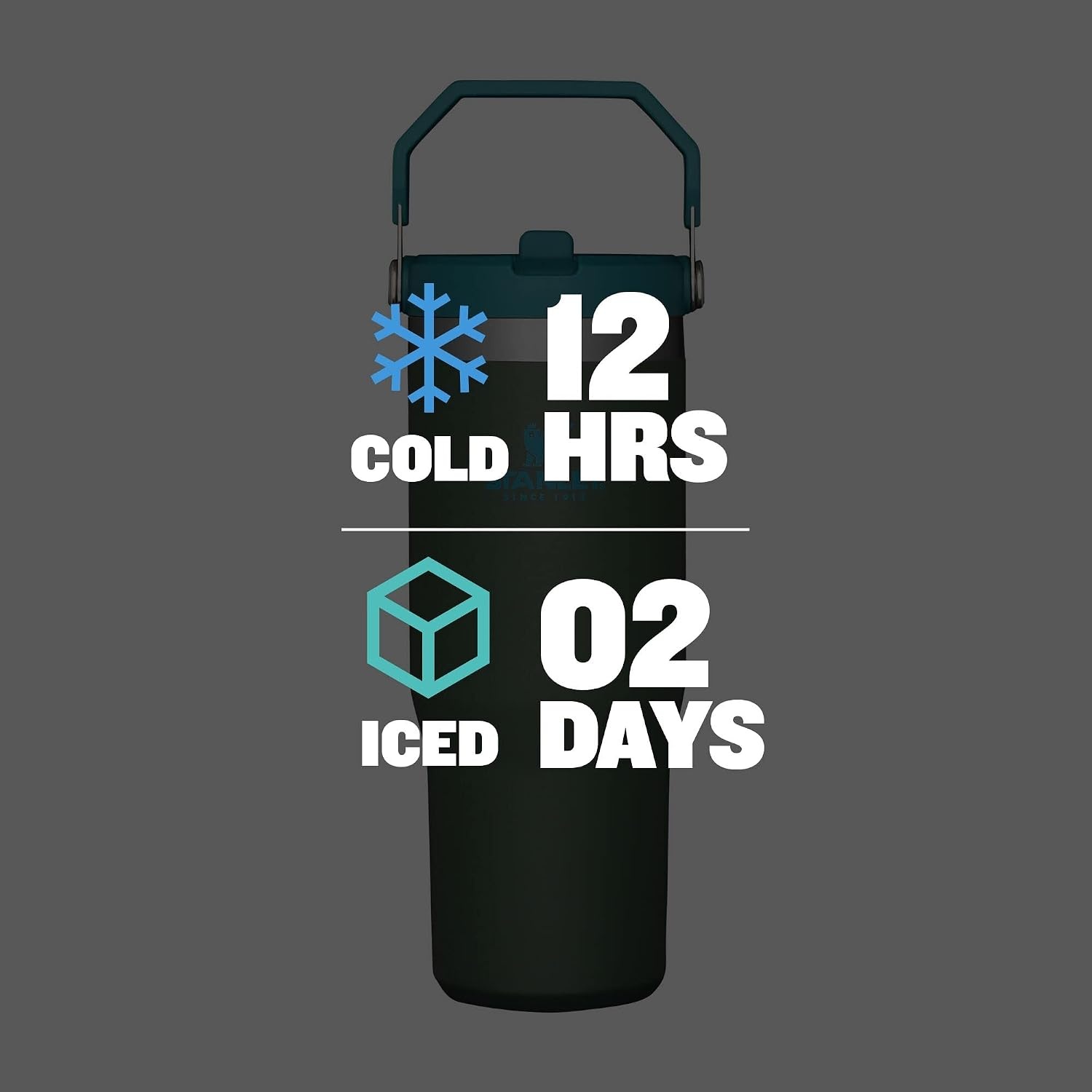 image:imageSTANLEY IceFlow 20 Flip Straw Tumbler 30 oz Pacific Hypergrip Easy Carry Handle Twist On Lid and Flip Up Straw Leak Resistant Water Bottle Insulated Stainless Steel BPAFreeSpirulina