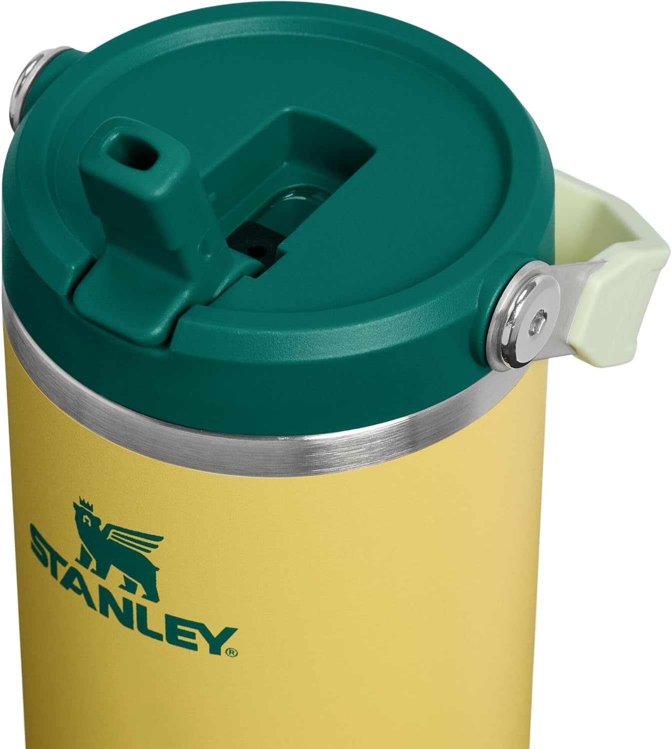 image:imageSTANLEY IceFlow 20 Flip Straw Tumbler 30 oz Pacific Hypergrip Easy Carry Handle Twist On Lid and Flip Up Straw Leak Resistant Water Bottle Insulated Stainless Steel BPAFreeDaffodil Emerald