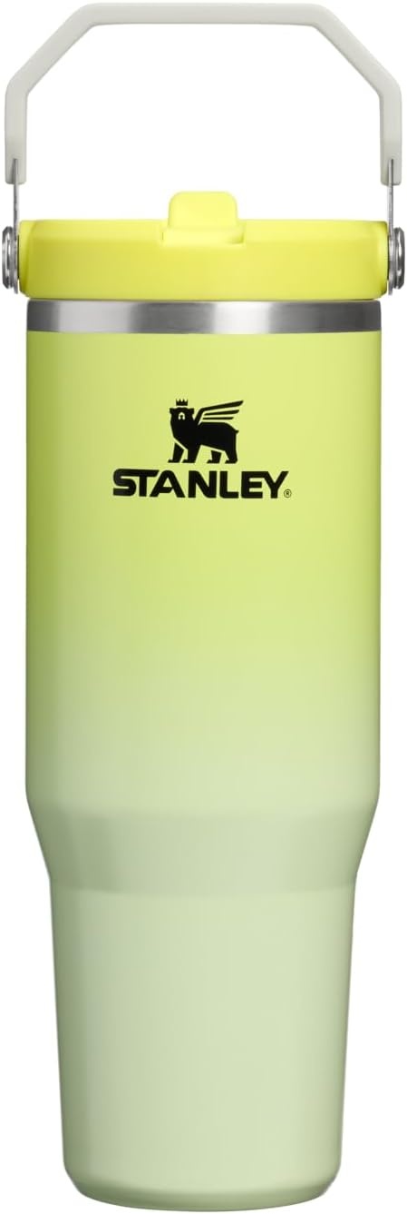 image:imageSTANLEY IceFlow 20 Flip Straw Tumbler 30 oz Pacific Hypergrip Easy Carry Handle Twist On Lid and Flip Up Straw Leak Resistant Water Bottle Insulated Stainless Steel BPAFreeAtomic Gradient