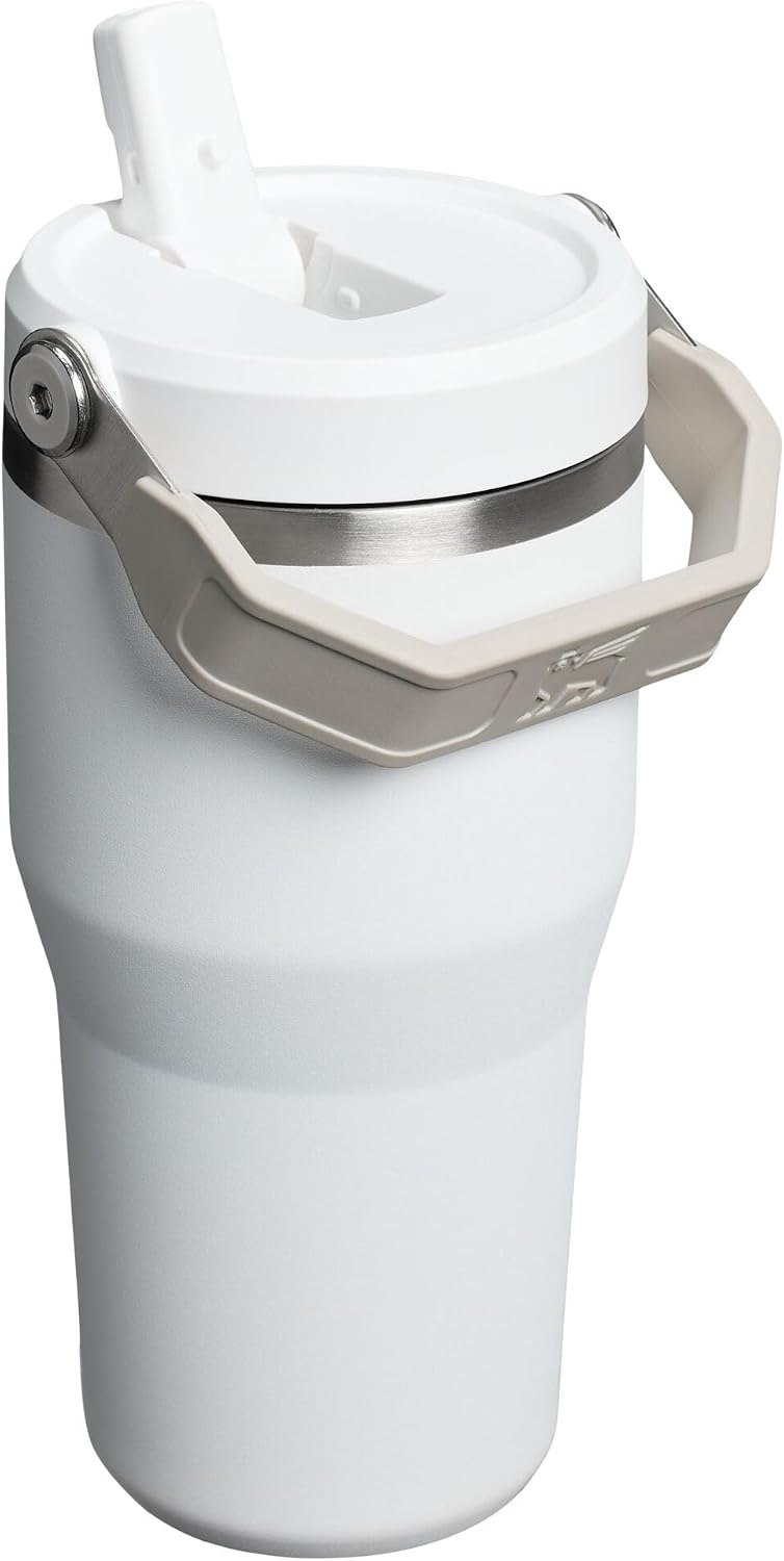 image:imageSTANLEY IceFlow 20 Flip Straw Tumbler 30 oz Pacific Hypergrip Easy Carry Handle Twist On Lid and Flip Up Straw Leak Resistant Water Bottle Insulated Stainless Steel BPAFreeFrost