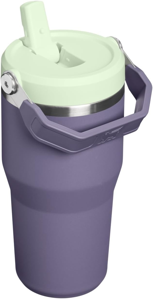 image:imageSTANLEY IceFlow 20 Flip Straw Tumbler 30 oz Pacific Hypergrip Easy Carry Handle Twist On Lid and Flip Up Straw Leak Resistant Water Bottle Insulated Stainless Steel BPAFreePurple Umbra