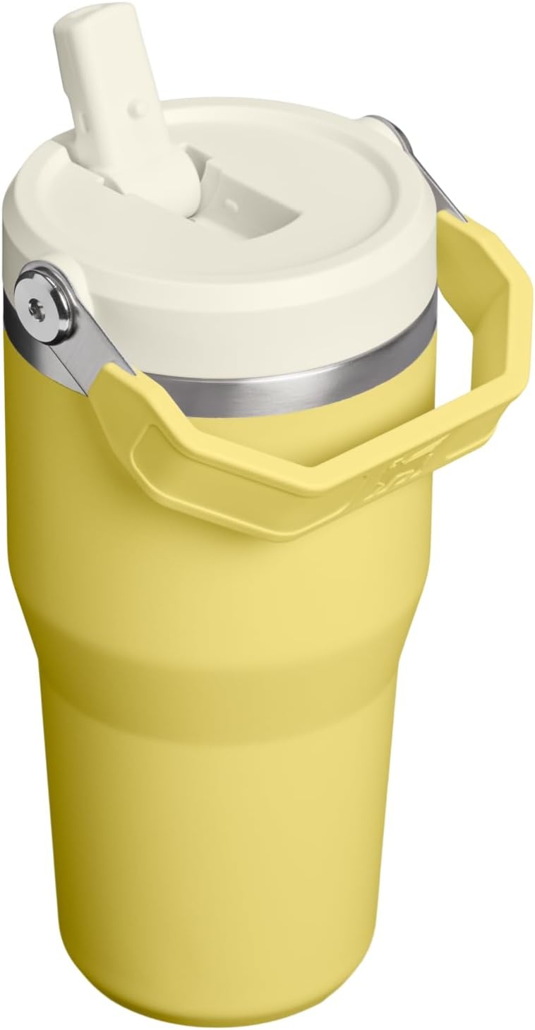 image:imageSTANLEY IceFlow 20 Flip Straw Tumbler 30 oz Pacific Hypergrip Easy Carry Handle Twist On Lid and Flip Up Straw Leak Resistant Water Bottle Insulated Stainless Steel BPAFreeDaffodil