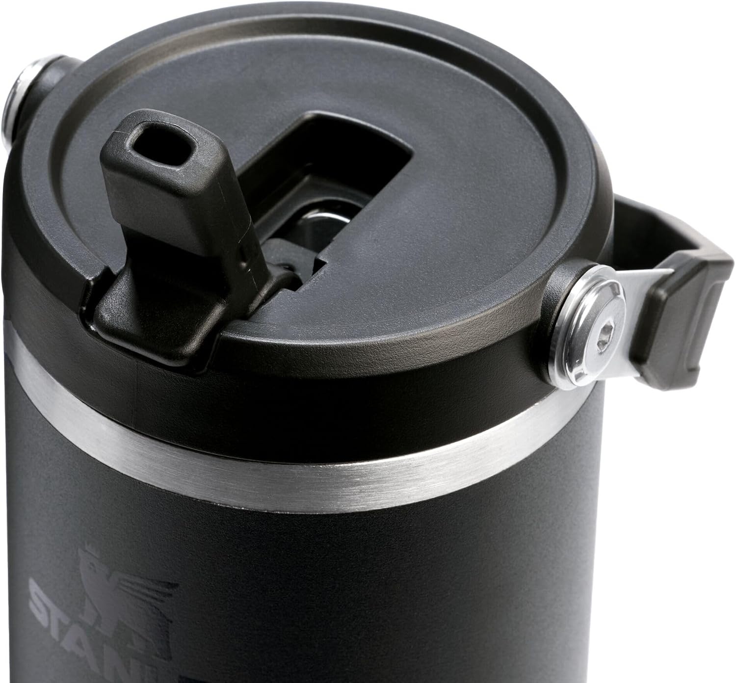 image:imageSTANLEY IceFlow 20 Flip Straw Tumbler 30 oz Pacific Hypergrip Easy Carry Handle Twist On Lid and Flip Up Straw Leak Resistant Water Bottle Insulated Stainless Steel BPAFreeBlack 20