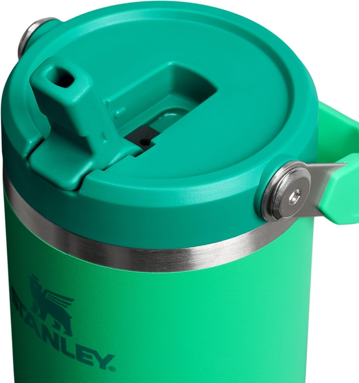 image:imageSTANLEY IceFlow 20 Flip Straw Tumbler 30 oz Pacific Hypergrip Easy Carry Handle Twist On Lid and Flip Up Straw Leak Resistant Water Bottle Insulated Stainless Steel BPAFreeMeadow