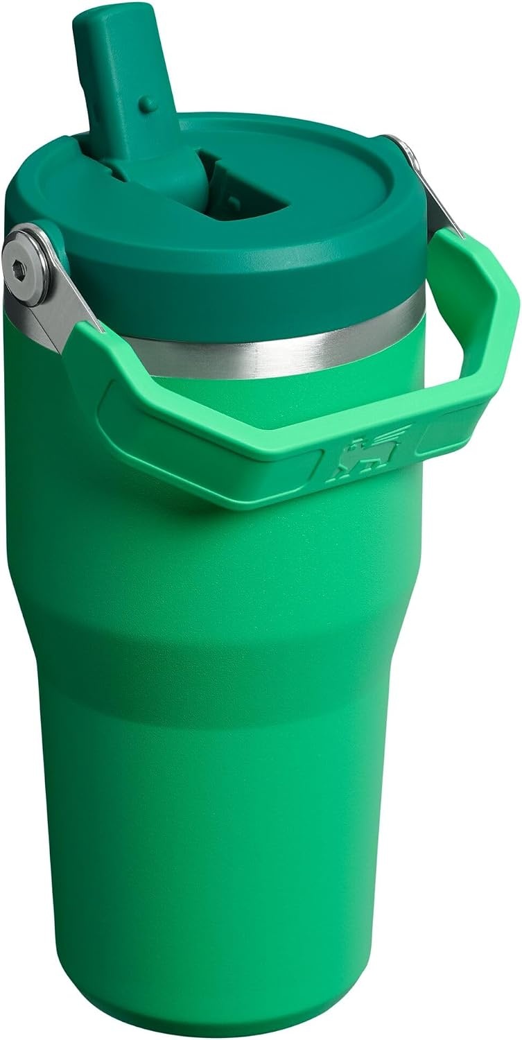 image:imageSTANLEY IceFlow 20 Flip Straw Tumbler 30 oz Pacific Hypergrip Easy Carry Handle Twist On Lid and Flip Up Straw Leak Resistant Water Bottle Insulated Stainless Steel BPAFreeMeadow