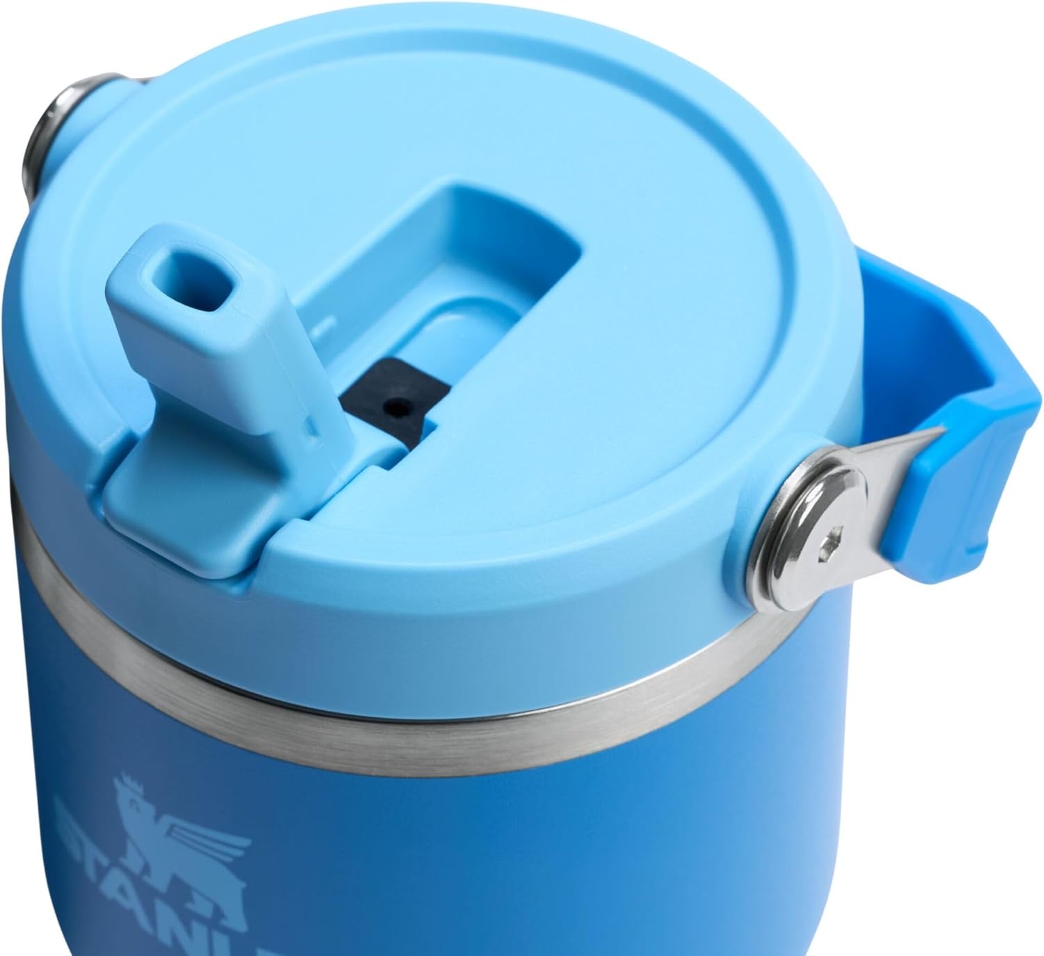 image:imageSTANLEY IceFlow 20 Flip Straw Tumbler 30 oz Pacific Hypergrip Easy Carry Handle Twist On Lid and Flip Up Straw Leak Resistant Water Bottle Insulated Stainless Steel BPAFreeAzure 20