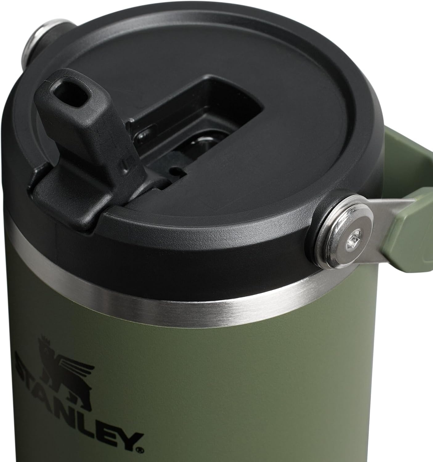 image:imageSTANLEY IceFlow 20 Flip Straw Tumbler 30 oz Pacific Hypergrip Easy Carry Handle Twist On Lid and Flip Up Straw Leak Resistant Water Bottle Insulated Stainless Steel BPAFreeDried Pine