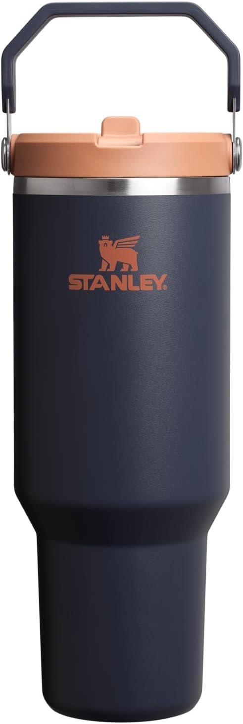 image:imageSTANLEY IceFlow 20 Flip Straw Tumbler 30 oz Pacific Hypergrip Easy Carry Handle Twist On Lid and Flip Up Straw Leak Resistant Water Bottle Insulated Stainless Steel BPAFreeTwilight