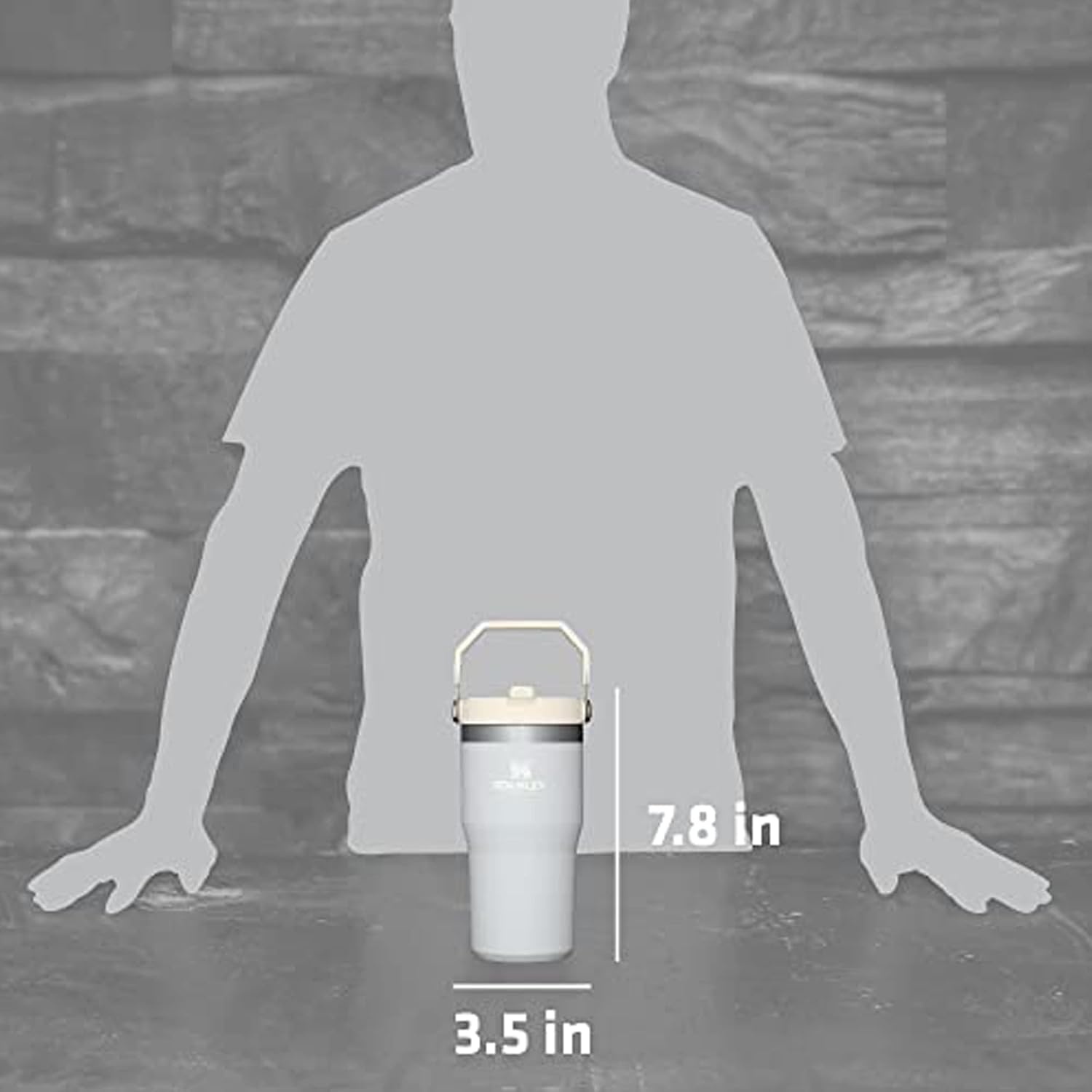 image:imageSTANLEY IceFlow 20 Flip Straw Tumbler 30 oz Pacific Hypergrip Easy Carry Handle Twist On Lid and Flip Up Straw Leak Resistant Water Bottle Insulated Stainless Steel BPAFreeCloud