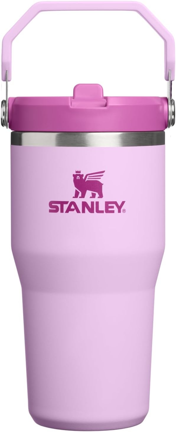 image:imageSTANLEY IceFlow 20 Flip Straw Tumbler 30 oz Pacific Hypergrip Easy Carry Handle Twist On Lid and Flip Up Straw Leak Resistant Water Bottle Insulated Stainless Steel BPAFreeSoft Orchid