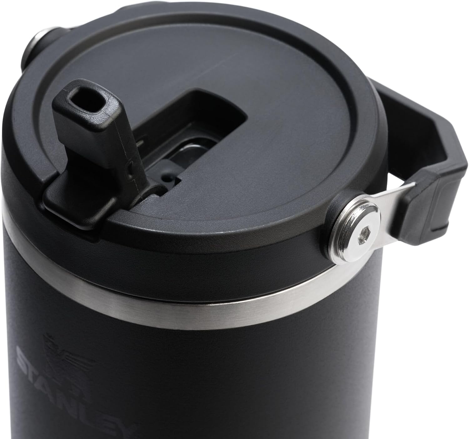 image:imageSTANLEY IceFlow 20 Flip Straw Tumbler 30 oz Pacific Hypergrip Easy Carry Handle Twist On Lid and Flip Up Straw Leak Resistant Water Bottle Insulated Stainless Steel BPAFreeBlack 20