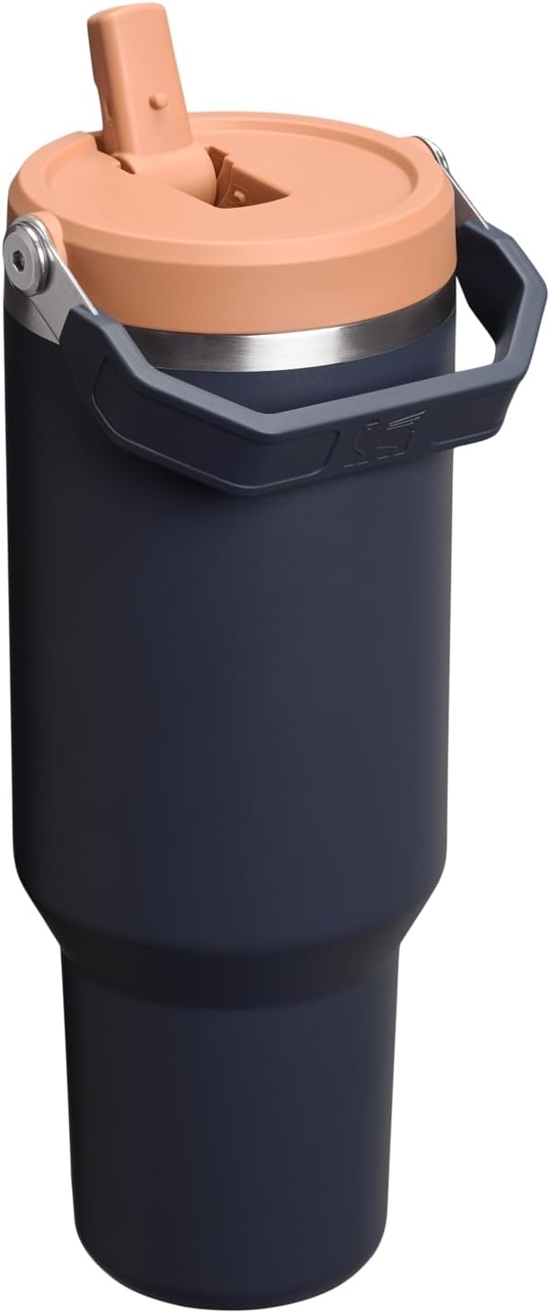 image:imageSTANLEY IceFlow 20 Flip Straw Tumbler 30 oz Pacific Hypergrip Easy Carry Handle Twist On Lid and Flip Up Straw Leak Resistant Water Bottle Insulated Stainless Steel BPAFreeTwilight
