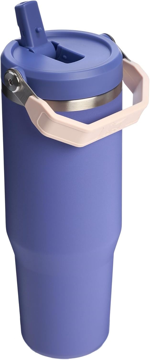 image:imageSTANLEY IceFlow 20 Flip Straw Tumbler 30 oz Pacific Hypergrip Easy Carry Handle Twist On Lid and Flip Up Straw Leak Resistant Water Bottle Insulated Stainless Steel BPAFreeLupine
