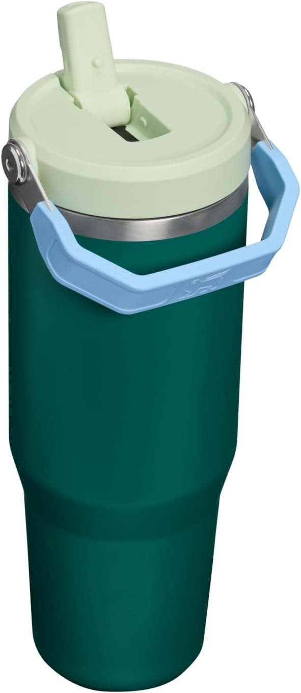 image:imageSTANLEY IceFlow 20 Flip Straw Tumbler 30 oz Pacific Hypergrip Easy Carry Handle Twist On Lid and Flip Up Straw Leak Resistant Water Bottle Insulated Stainless Steel BPAFreeHoneydew Garden