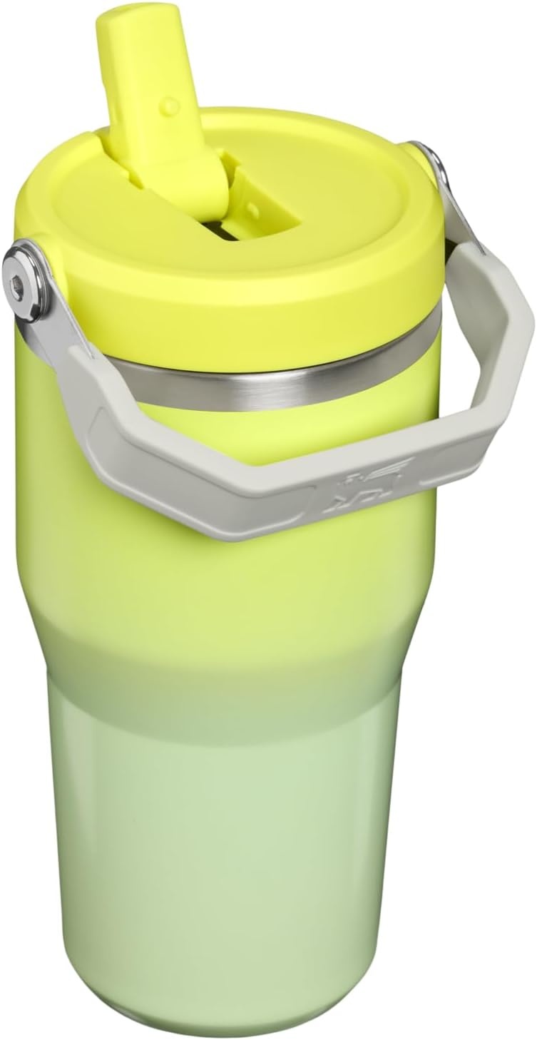 image:imageSTANLEY IceFlow 20 Flip Straw Tumbler 30 oz Pacific Hypergrip Easy Carry Handle Twist On Lid and Flip Up Straw Leak Resistant Water Bottle Insulated Stainless Steel BPAFreeAtomic Gradient