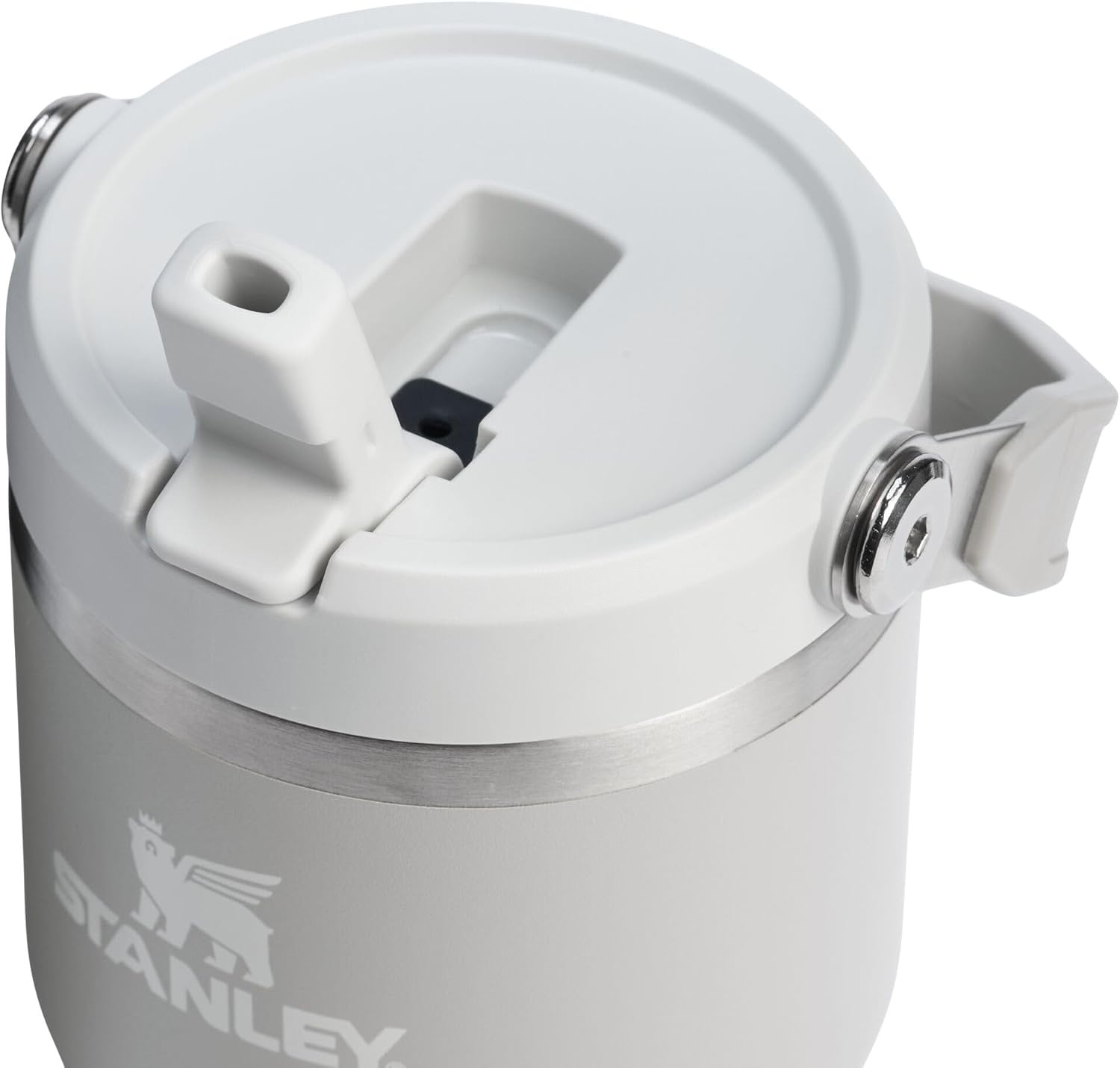 image:imageSTANLEY IceFlow 20 Flip Straw Tumbler 30 oz Pacific Hypergrip Easy Carry Handle Twist On Lid and Flip Up Straw Leak Resistant Water Bottle Insulated Stainless Steel BPAFreeAsh 20