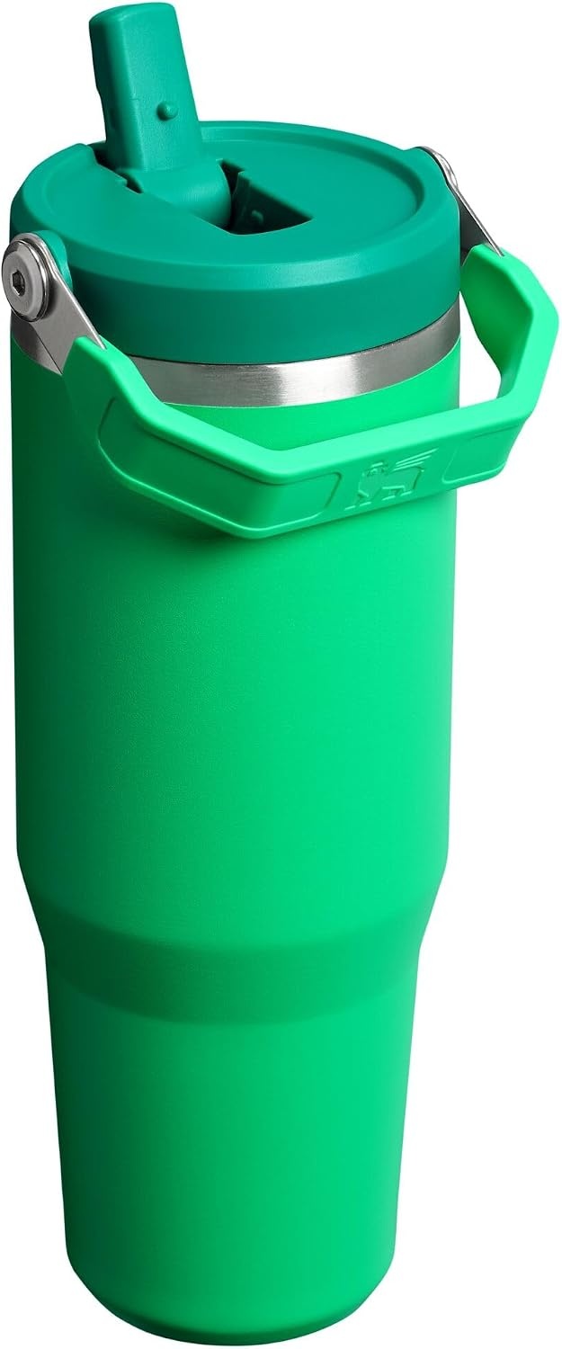 image:imageSTANLEY IceFlow 20 Flip Straw Tumbler 30 oz Pacific Hypergrip Easy Carry Handle Twist On Lid and Flip Up Straw Leak Resistant Water Bottle Insulated Stainless Steel BPAFreeMeadow