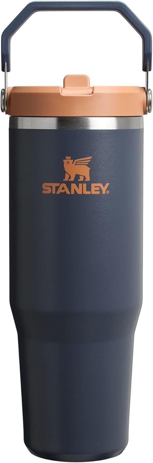 image:imageSTANLEY IceFlow 20 Flip Straw Tumbler 30 oz Pacific Hypergrip Easy Carry Handle Twist On Lid and Flip Up Straw Leak Resistant Water Bottle Insulated Stainless Steel BPAFreeTwilight