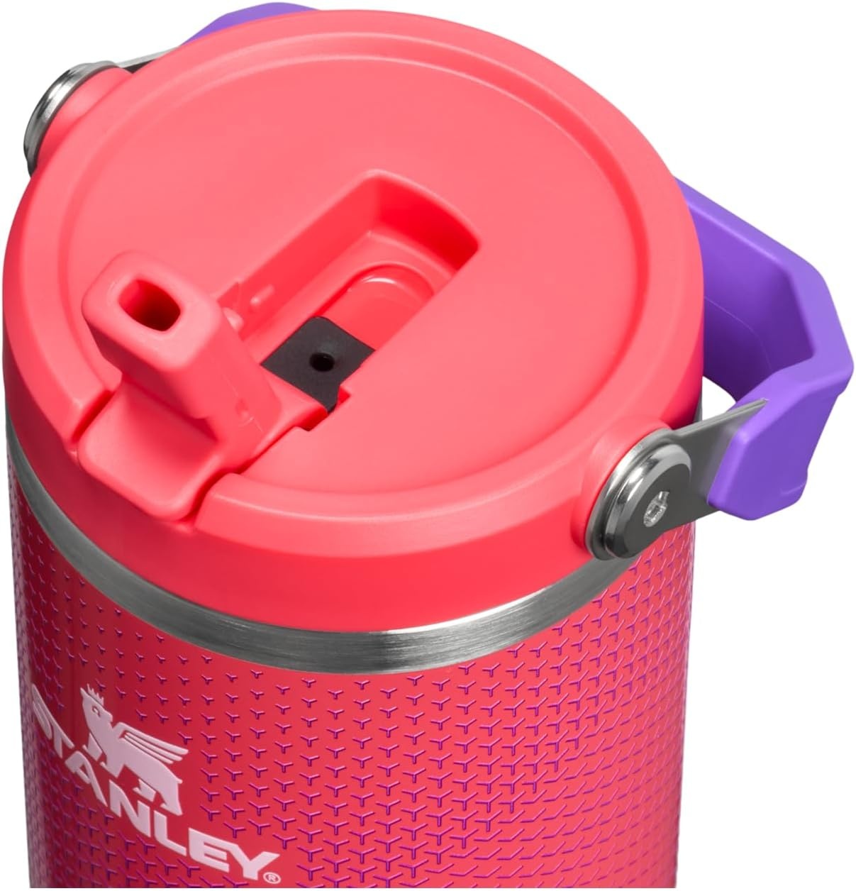 image:imageSTANLEY IceFlow 20 Flip Straw Tumbler 30 oz Pacific Hypergrip Easy Carry Handle Twist On Lid and Flip Up Straw Leak Resistant Water Bottle Insulated Stainless Steel BPAFreeVermilion Hypergrip