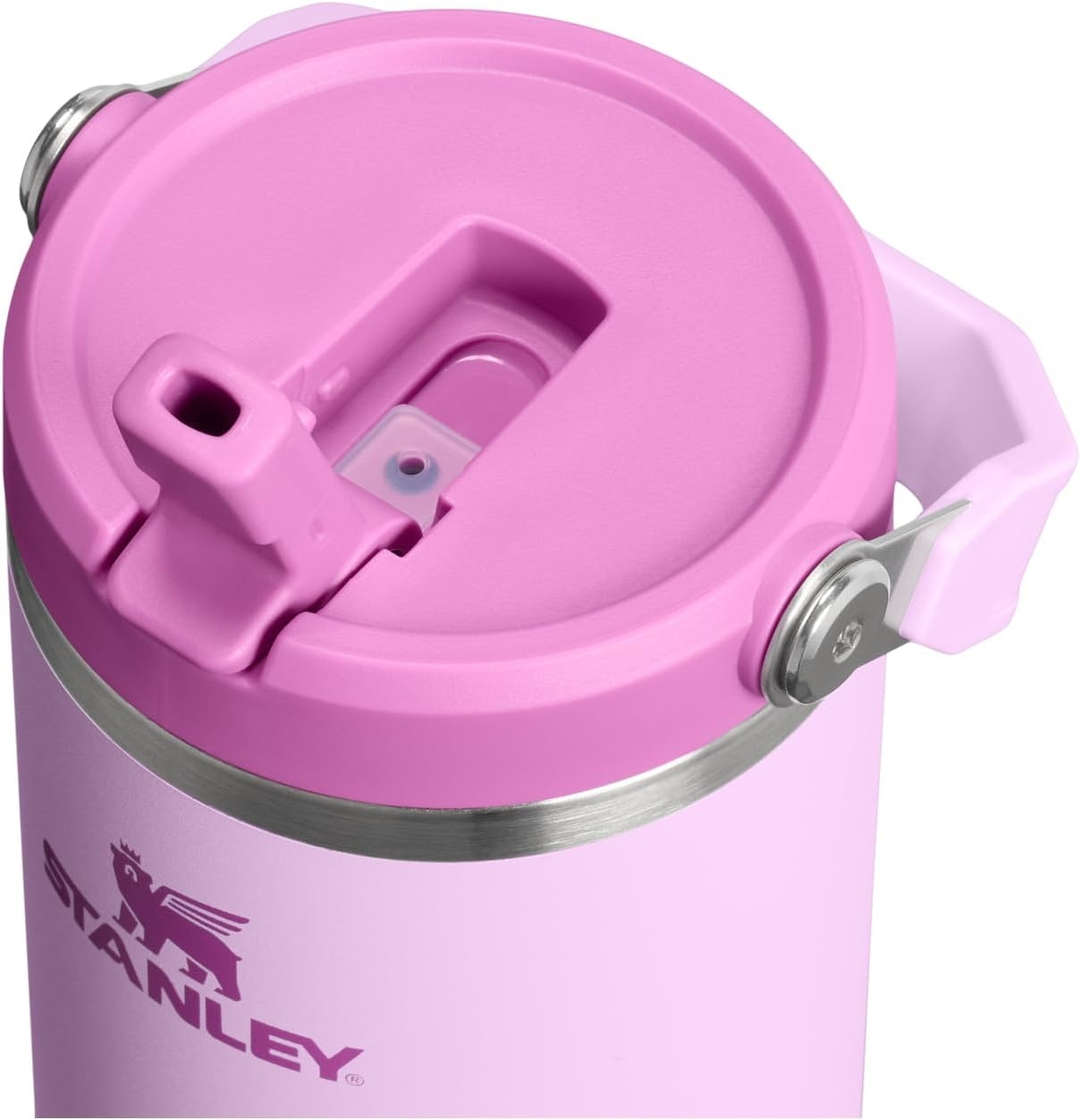 image:imageSTANLEY IceFlow 20 Flip Straw Tumbler 30 oz Pacific Hypergrip Easy Carry Handle Twist On Lid and Flip Up Straw Leak Resistant Water Bottle Insulated Stainless Steel BPAFreeSoft Orchid