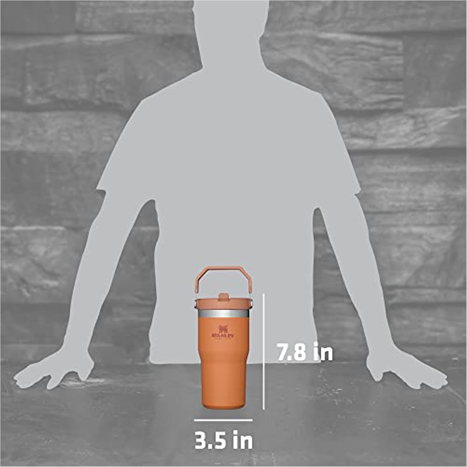 image:imageSTANLEY IceFlow 20 Flip Straw Tumbler 30 oz Pacific Hypergrip Easy Carry Handle Twist On Lid and Flip Up Straw Leak Resistant Water Bottle Insulated Stainless Steel BPAFreeOchre