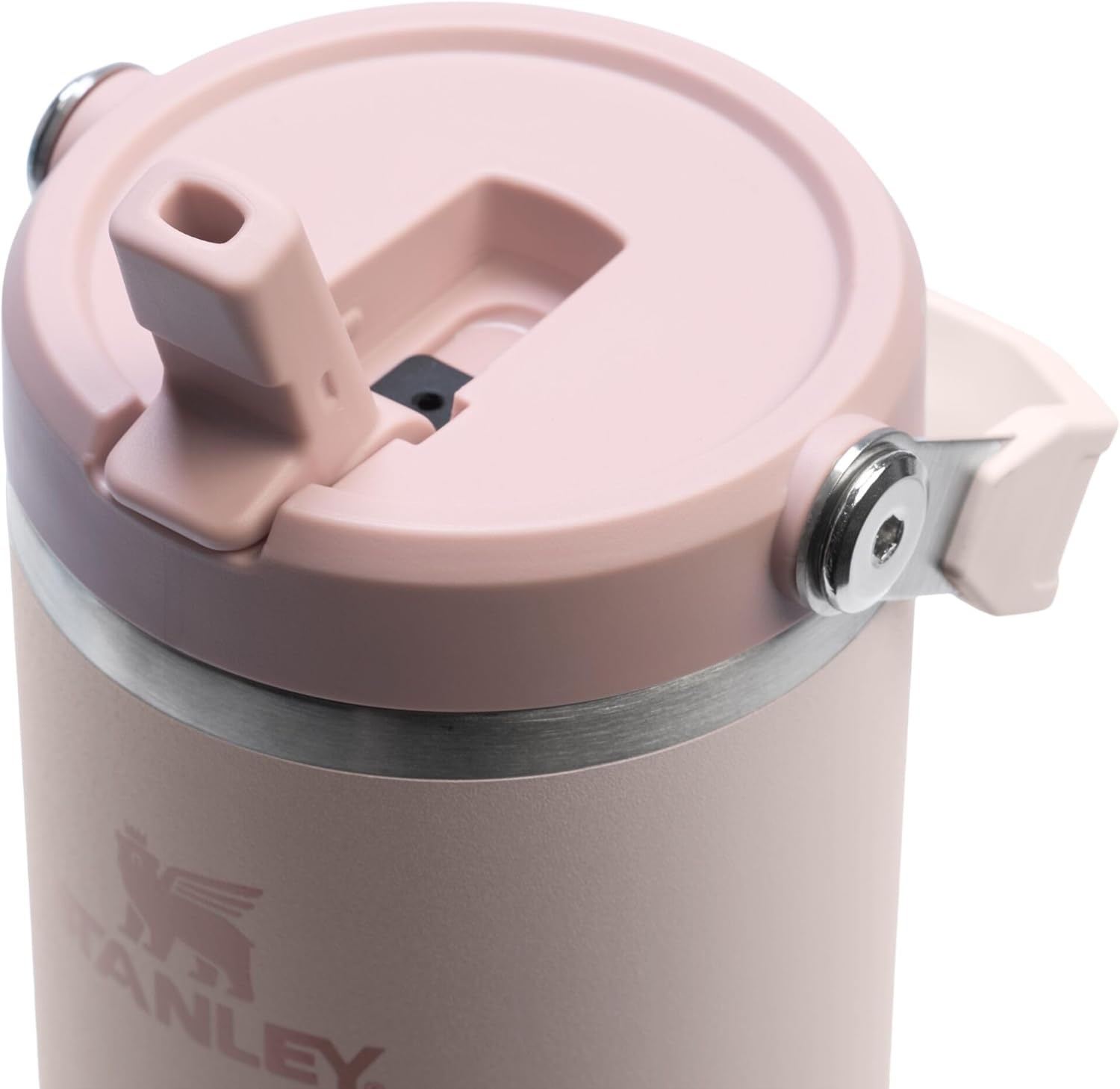 image:imageSTANLEY IceFlow 20 Flip Straw Tumbler 30 oz Pacific Hypergrip Easy Carry Handle Twist On Lid and Flip Up Straw Leak Resistant Water Bottle Insulated Stainless Steel BPAFreeRose Quartz 20