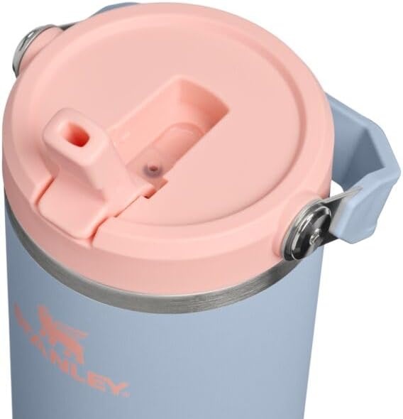 image:imageSTANLEY IceFlow 20 Flip Straw Tumbler 30 oz Pacific Hypergrip Easy Carry Handle Twist On Lid and Flip Up Straw Leak Resistant Water Bottle Insulated Stainless Steel BPAFreeBlue Dream