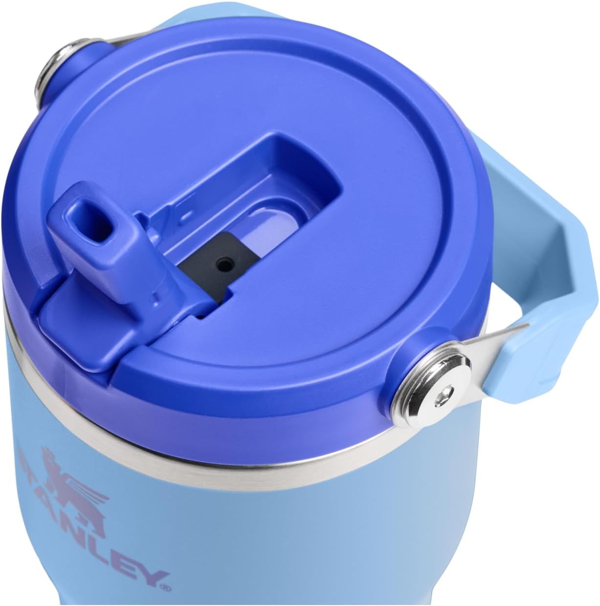 image:imageSTANLEY IceFlow 20 Flip Straw Tumbler 30 oz Pacific Hypergrip Easy Carry Handle Twist On Lid and Flip Up Straw Leak Resistant Water Bottle Insulated Stainless Steel BPAFreeBlue Sky