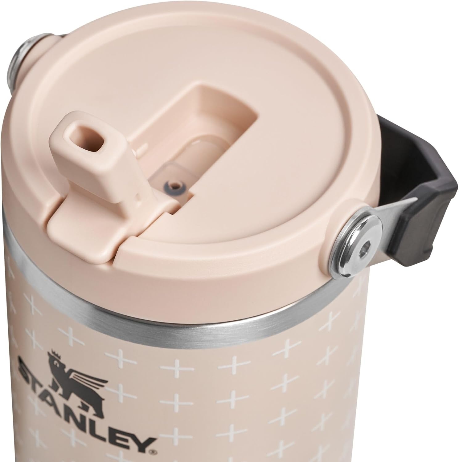 image:imageSTANLEY IceFlow 20 Flip Straw Tumbler 30 oz Pacific Hypergrip Easy Carry Handle Twist On Lid and Flip Up Straw Leak Resistant Water Bottle Insulated Stainless Steel BPAFreeChampagne Plus