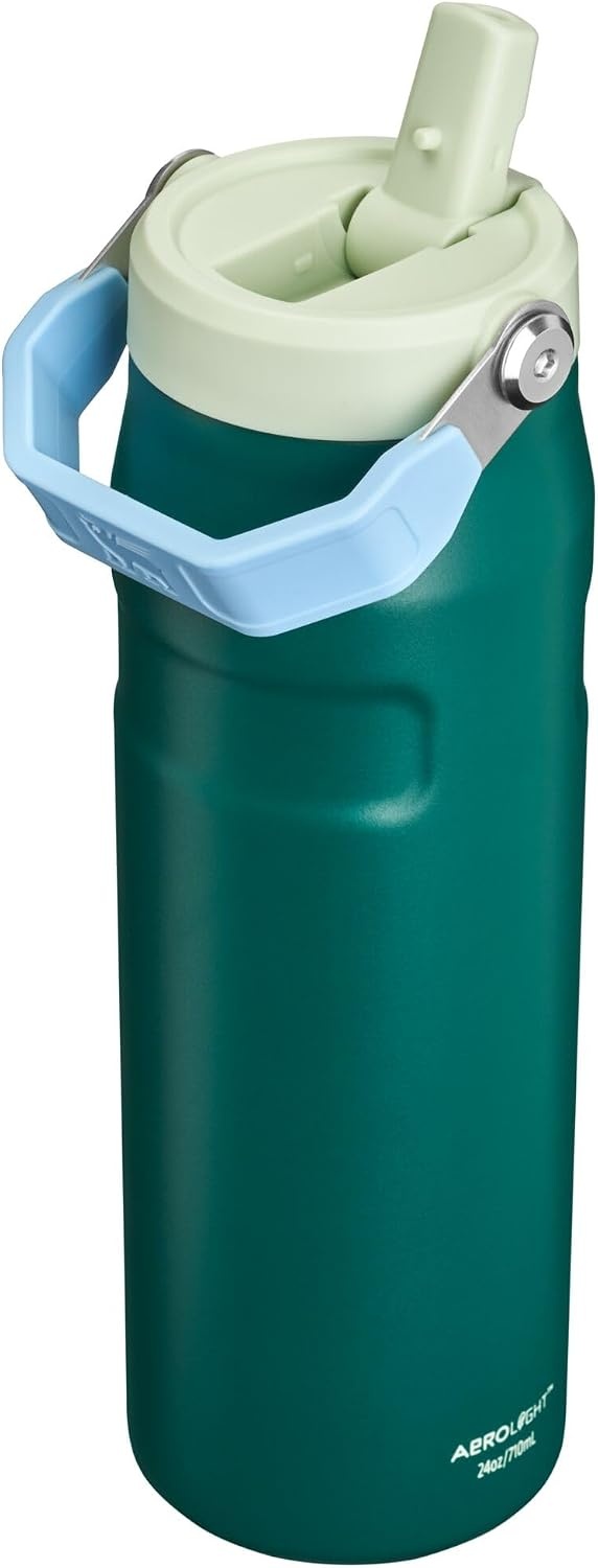 image:imageSTANLEY IceFlow Flip Straw 20 Bottle 24 oz Purple Umbra Easy Carry Handle Twist On Lid and Flip Up Straw Lightweight Water Bottle Insulated Stainless Steel BPAFreeEmerald Honeydew