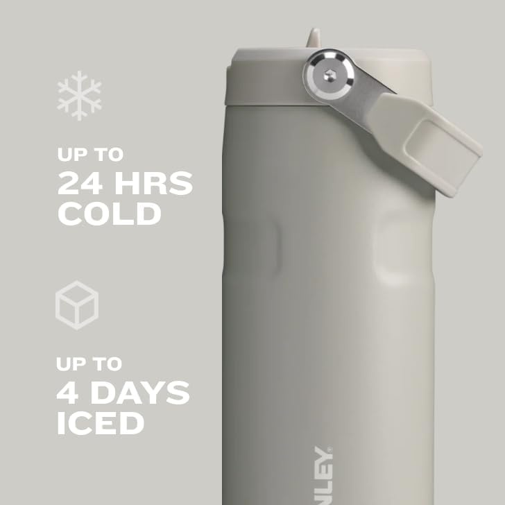 image:imageSTANLEY IceFlow Flip Straw 20 Bottle 24 oz Purple Umbra Easy Carry Handle Twist On Lid and Flip Up Straw Lightweight Water Bottle Insulated Stainless Steel BPAFreeLilac